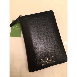 Kate Spade Black Leather Organizer Planner Agenda